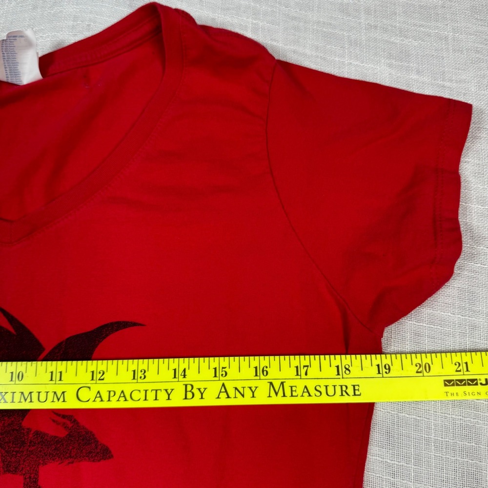 Mother of Dragons Game of Thrones T Shirt Women L Red Black V Neck Targaryan HBO - Picture 8 of 11